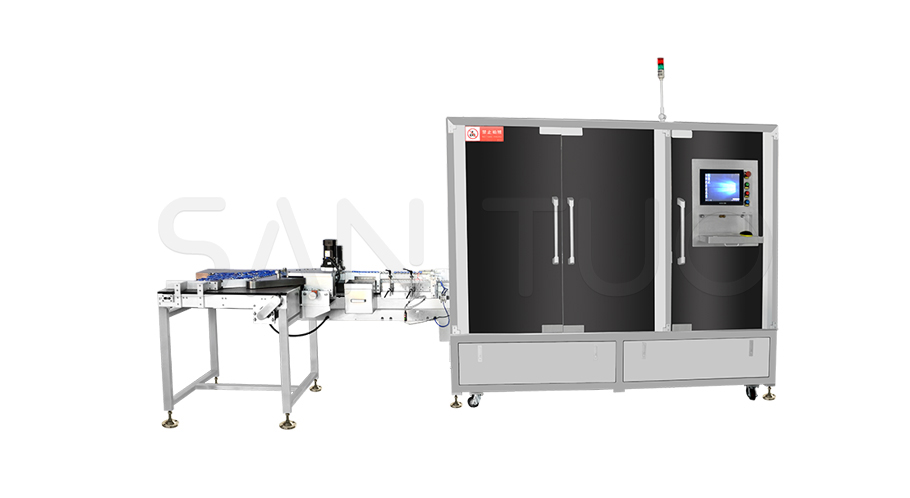 Vertical high speed linear roller chain labeling machine
